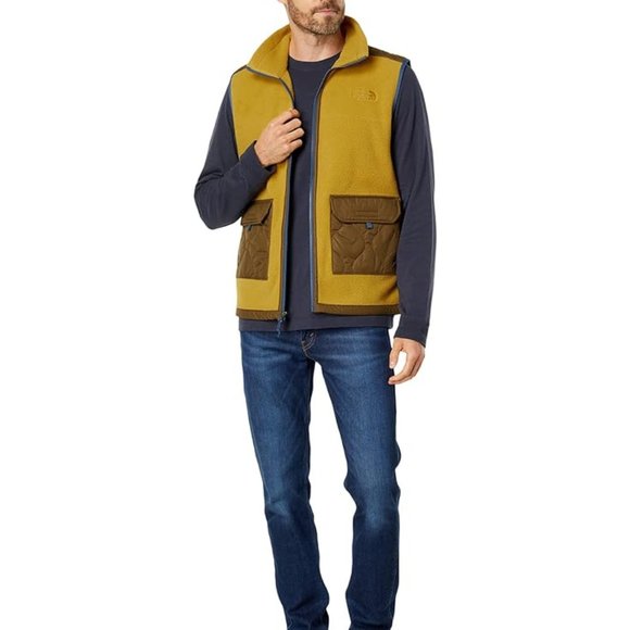 The North Face Men's Royal Arch Fleece Vest Gold- NWT- SZ L,XL,XXL - Picture 3 of 6